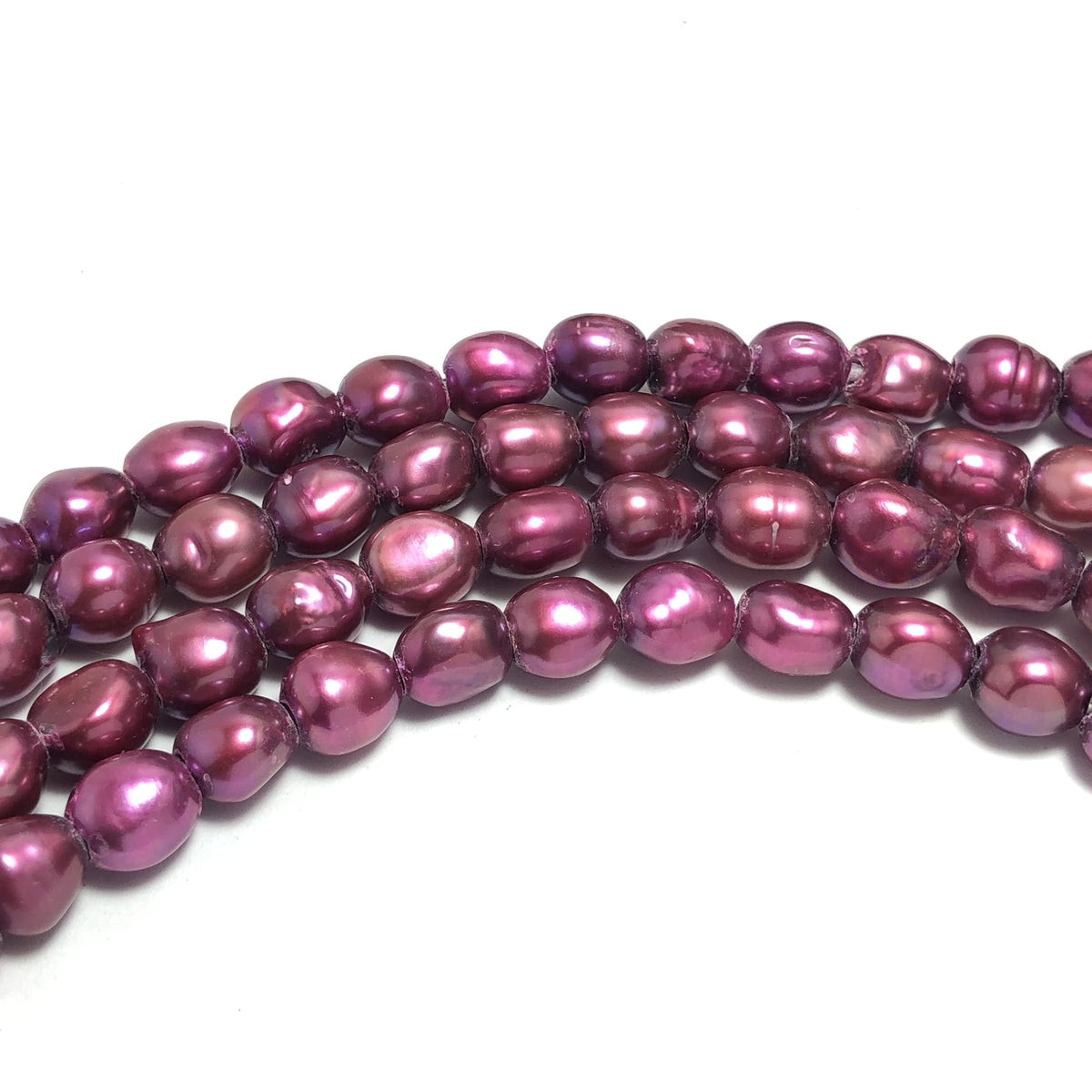 BEADIA Natural Pearl Beads Potato 8-9mm Purple Freshwater cultured