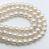 large hole pearls white color
