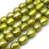 large hole pearls apple green